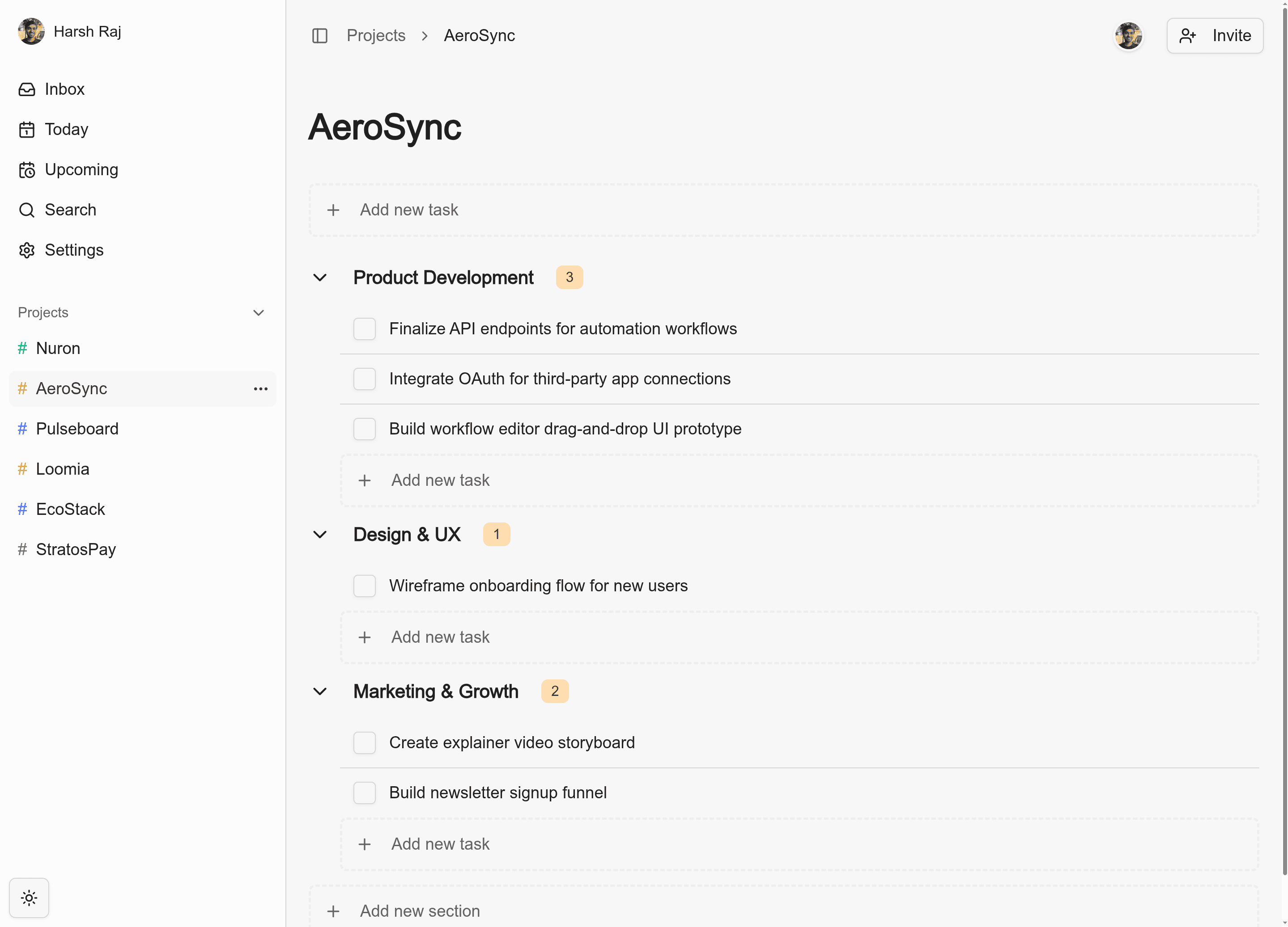 Tailark hero section